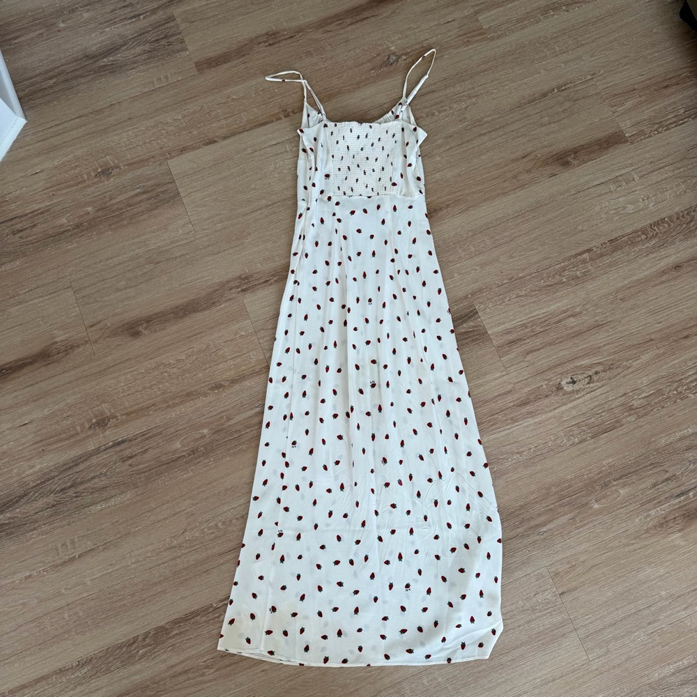 Realisation Par White Maxi Dress with Red Dot Print - Picture 4 of 5